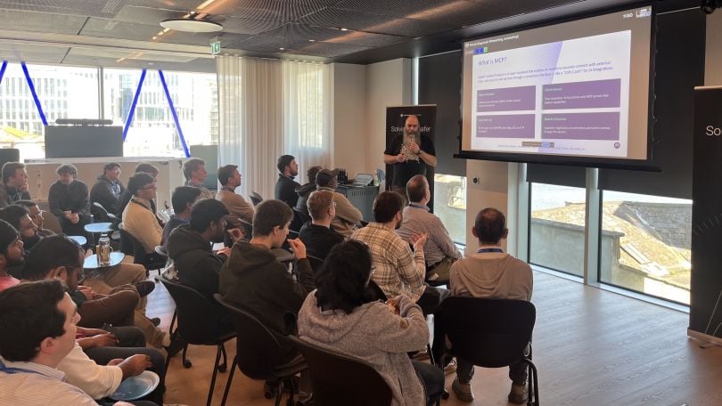 Motorola Solutions employees at an AI training day. 